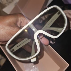 Miu Miu White Sunglasses